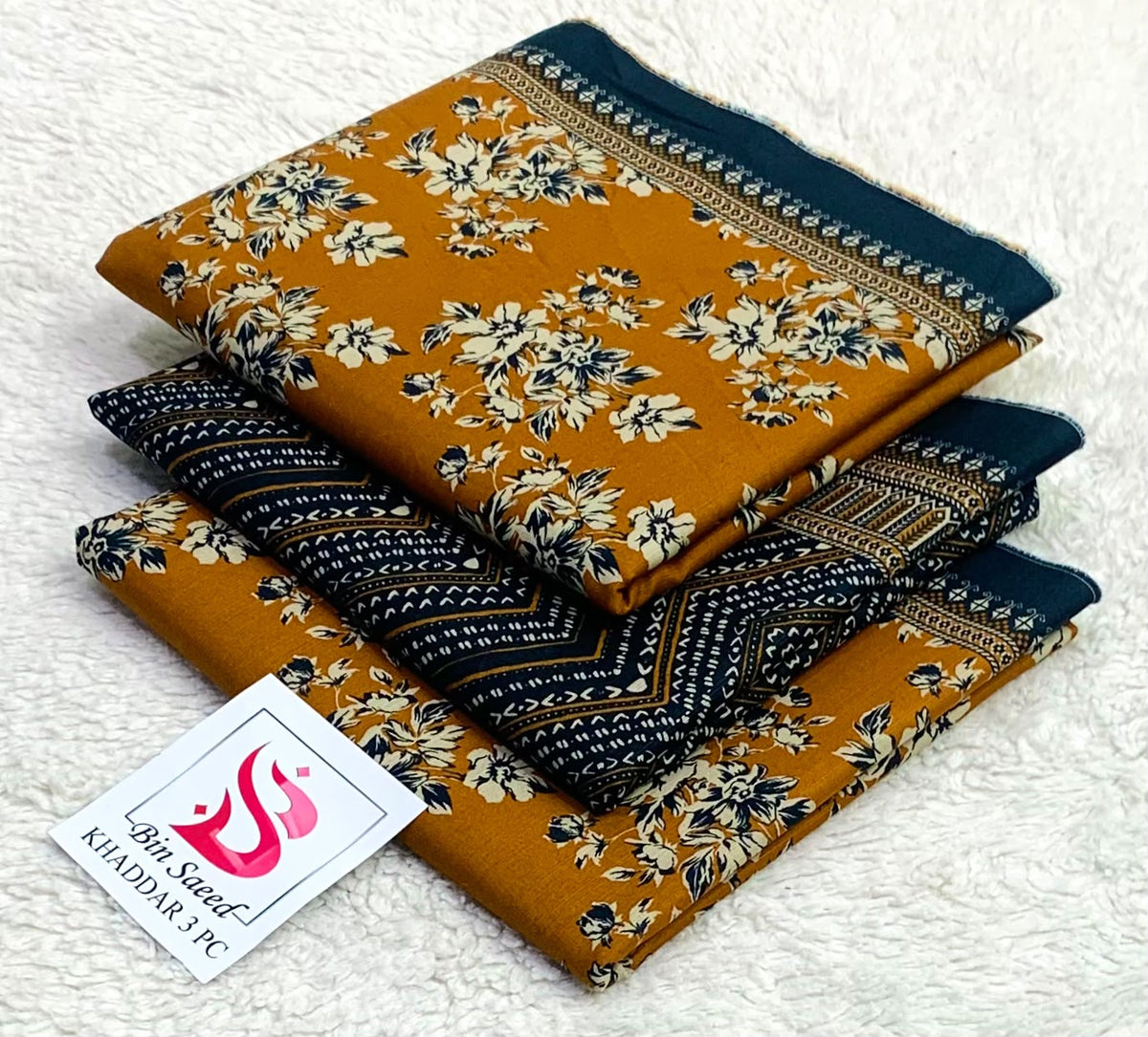 3 Piece Printed Khaddar Unstitched Suit