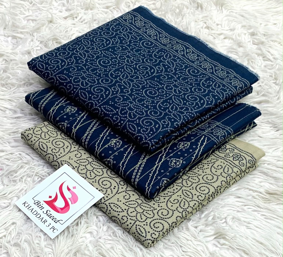 3 Piece Printed Khaddar Unstitched Suit