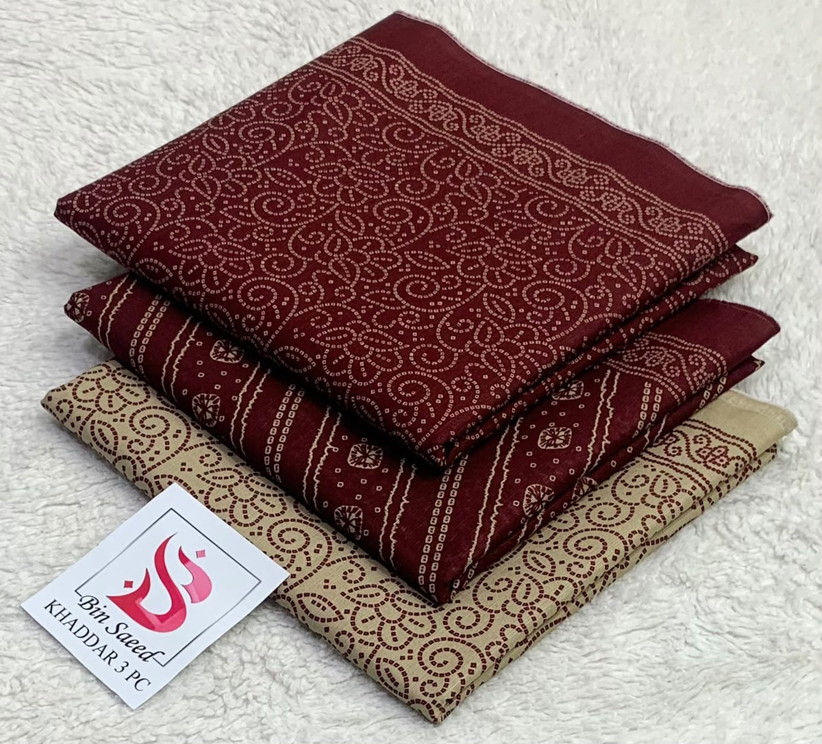 3 Piece Printed Khaddar Unstitched Suit